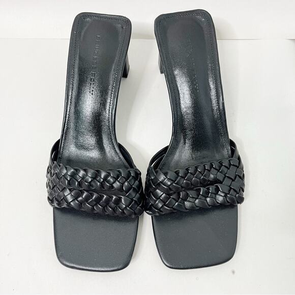 Princess Polly Shoes - Princess Polly Black Braided Heeled Sandal Womens Size 8